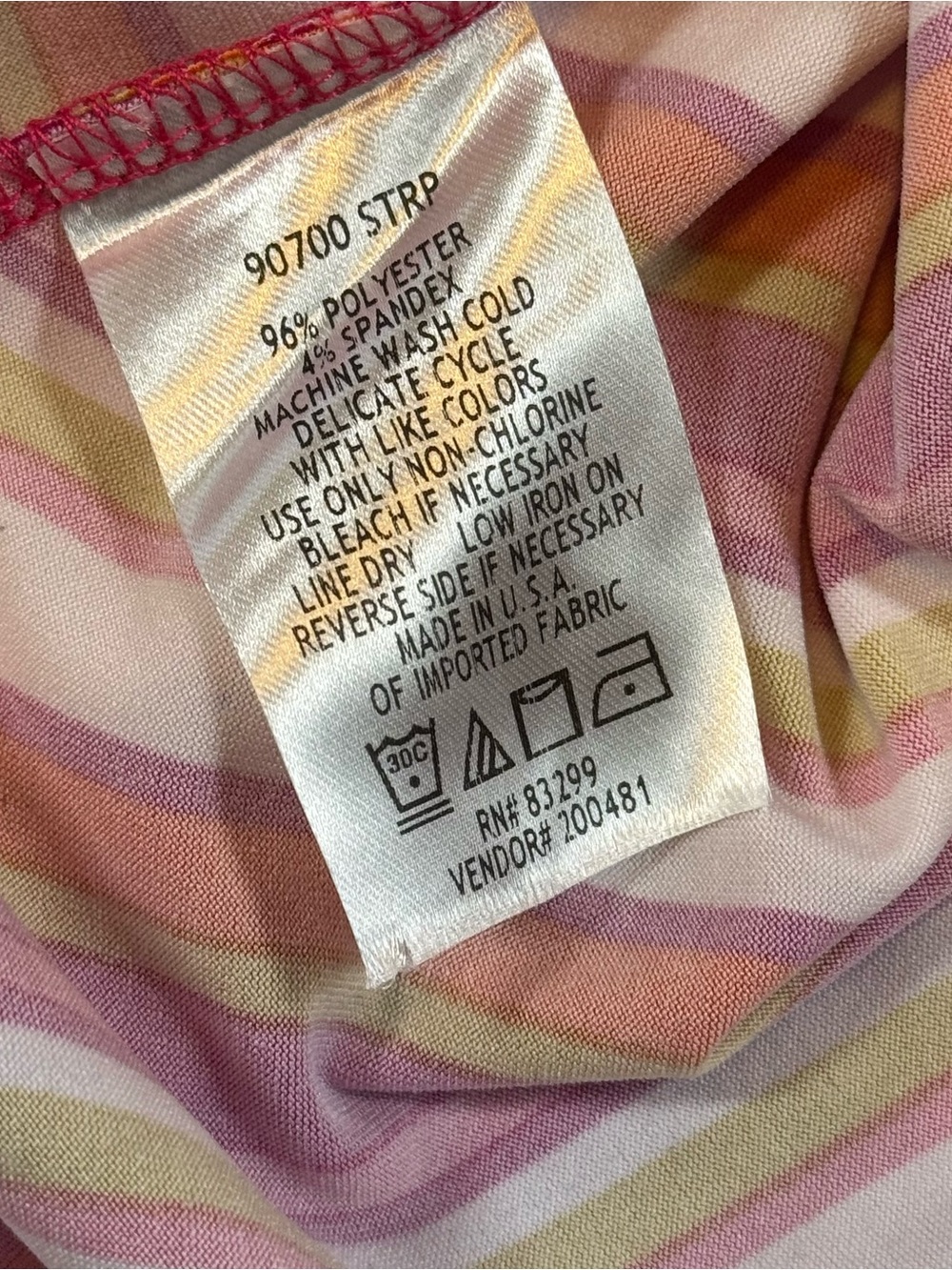 Metrostyle Women’s Striped 3/4 Sleeve Top Size L Poly Spandex Tunic USA - Picture 12 of 12